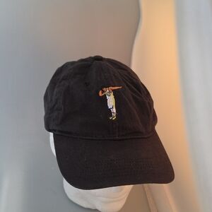 Black Embroidered Basketball Player Dad Cap